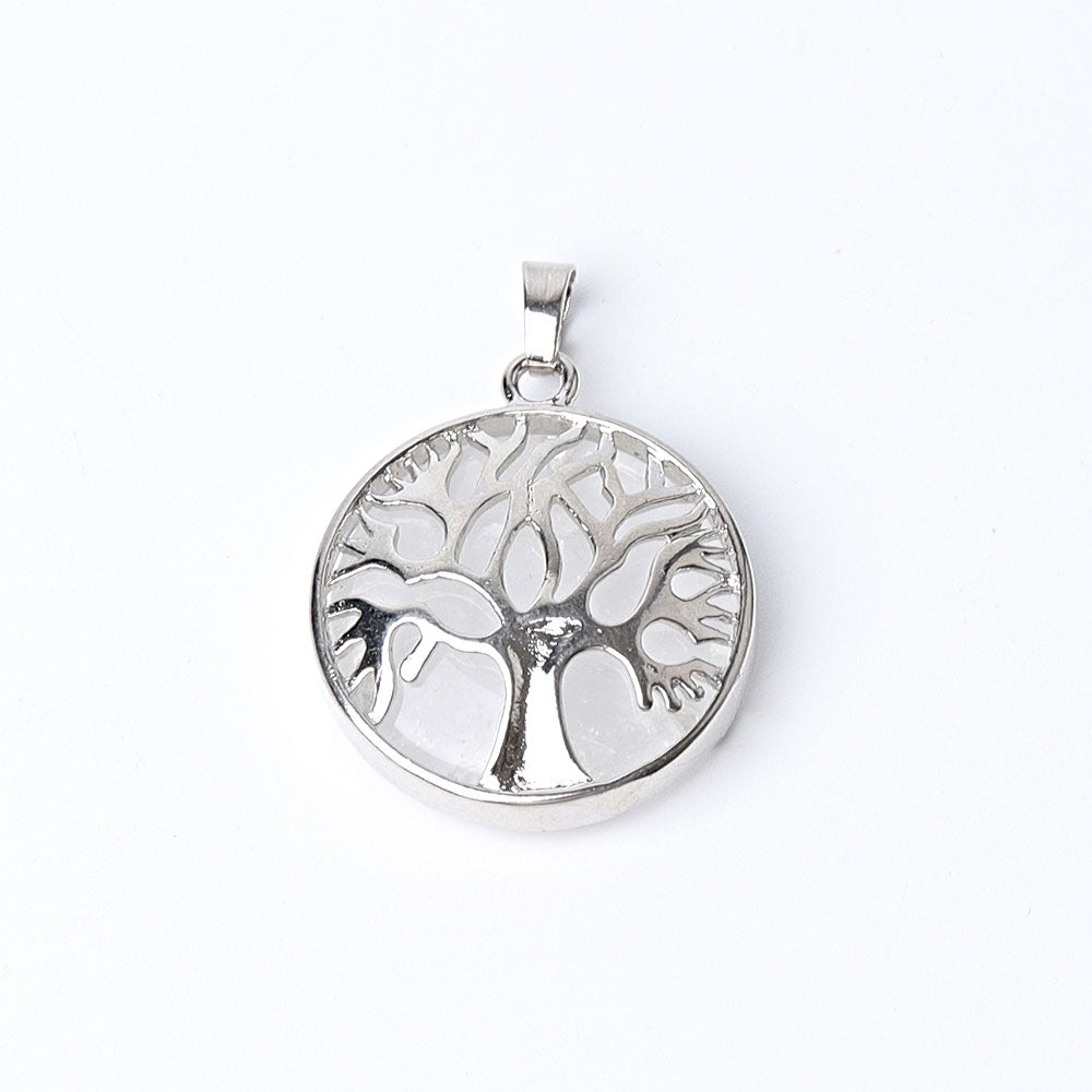 1.2" Tree of life Wrapped Crystal Pendant