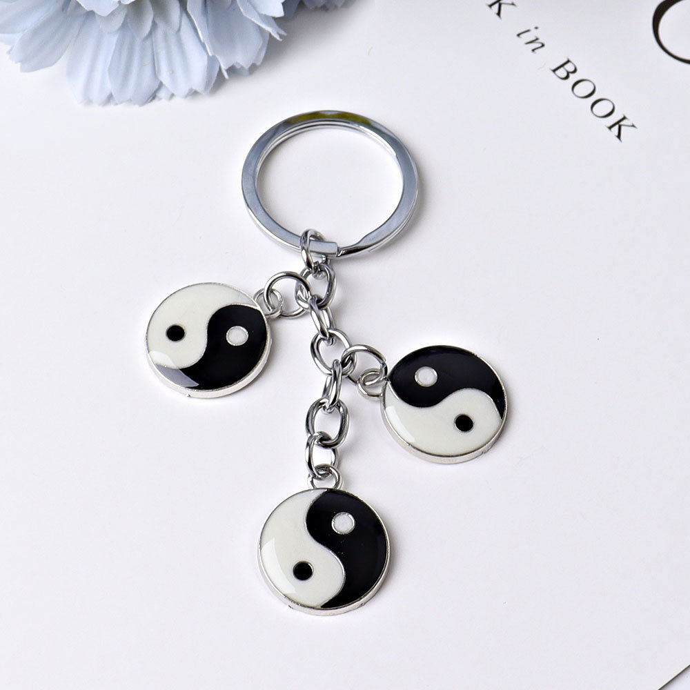 Three Yin Yang Tai Chi Key Chain for DIY