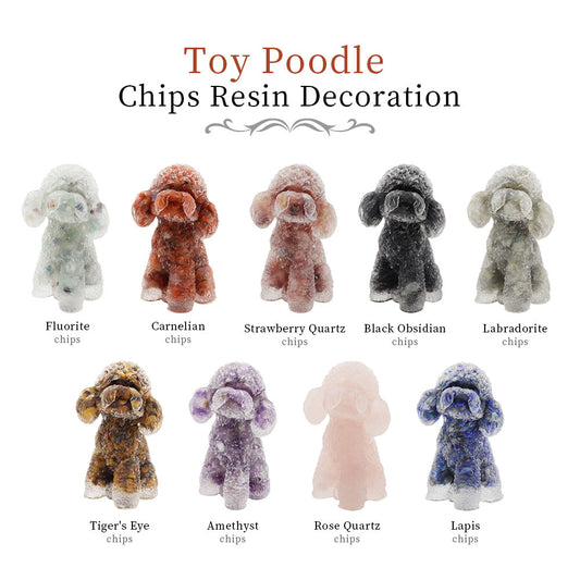 Toy Poodle Resin Decoration