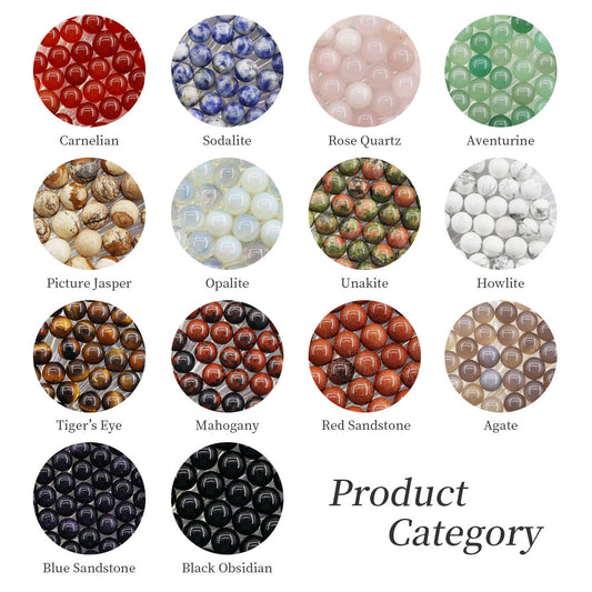 10mm No hole/Undrilled 30pcs Natural Crystal Beads Stone Gemstone Round Loose Energy Healing Beads