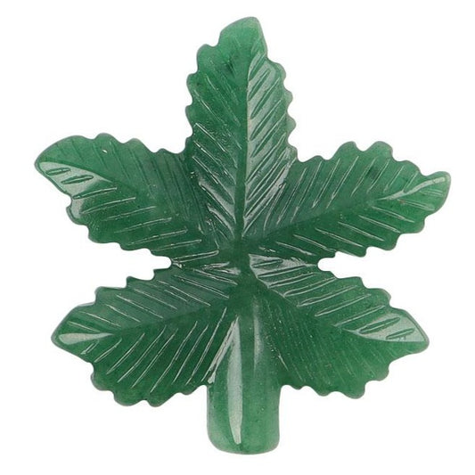 Green Aventurine Leaf Carvings