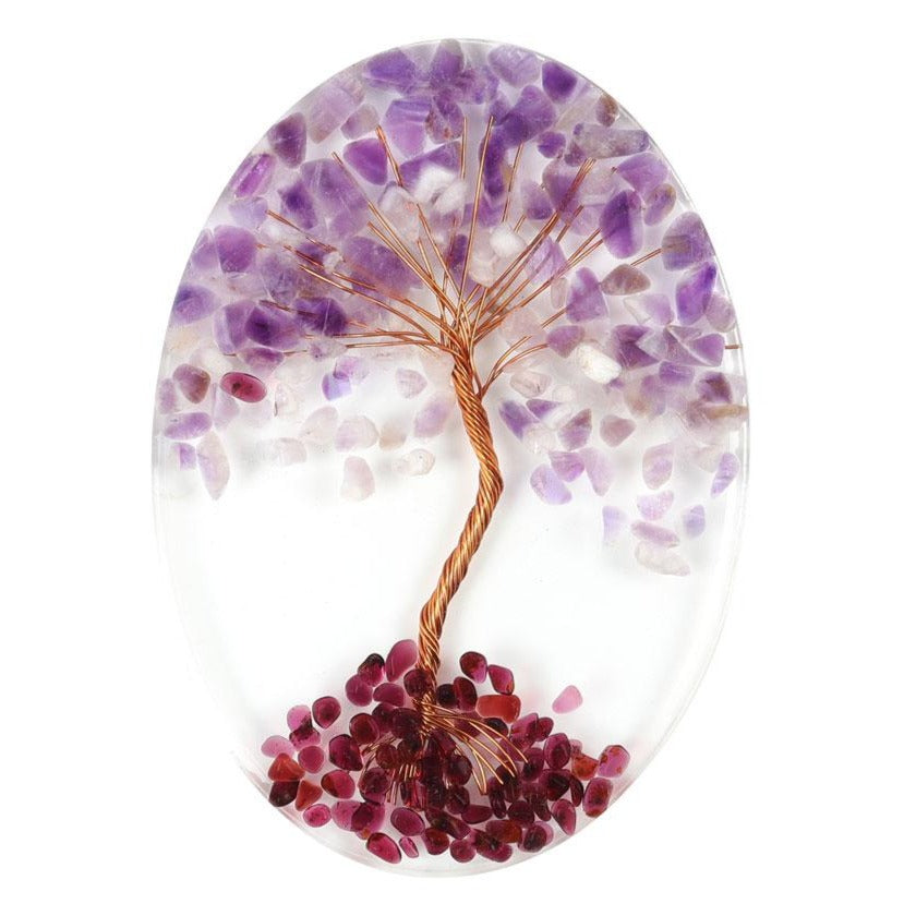 Resin Coaster Free Form with Crystal Tree