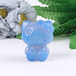 1.9" Blue Opalite Hello Kitty Cat  Crystal Carving