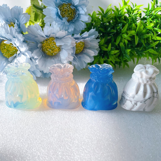 1.9" Money Bag Crystal Carvings