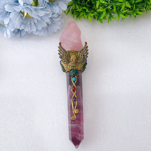 7"-9" Fluorite Magic Wand Free Form