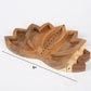 11.0" Wooden Lotus Bowl for Crystals Flower Shape Display Plate Bulk Wholesale
