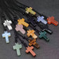 30mm Mixed Crystal Cross Pendant Crystal Healing Bulk Wholesale