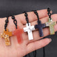 30mm Mixed Crystal Cross Pendant Crystal Healing Bulk Wholesale