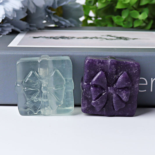 1.5" Gift-box Crystal Carvings for Christmas