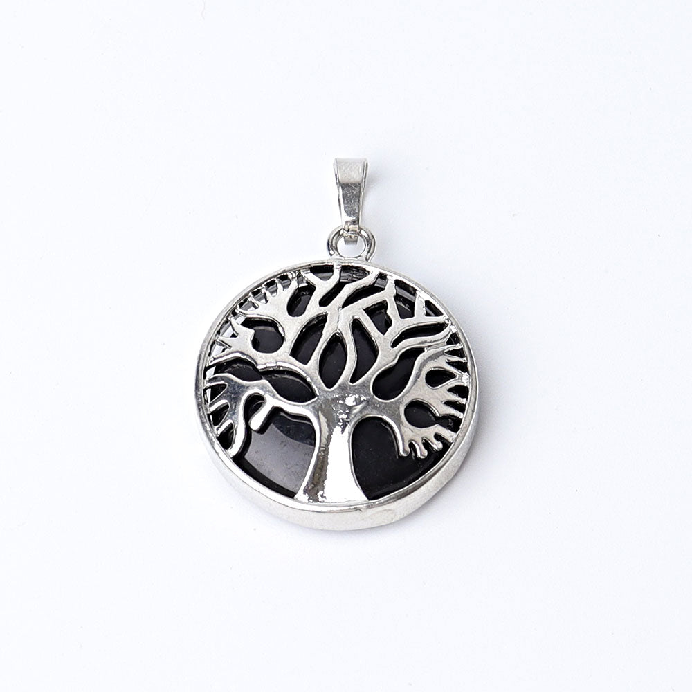 1.2" Tree of life Wrapped Crystal Pendant