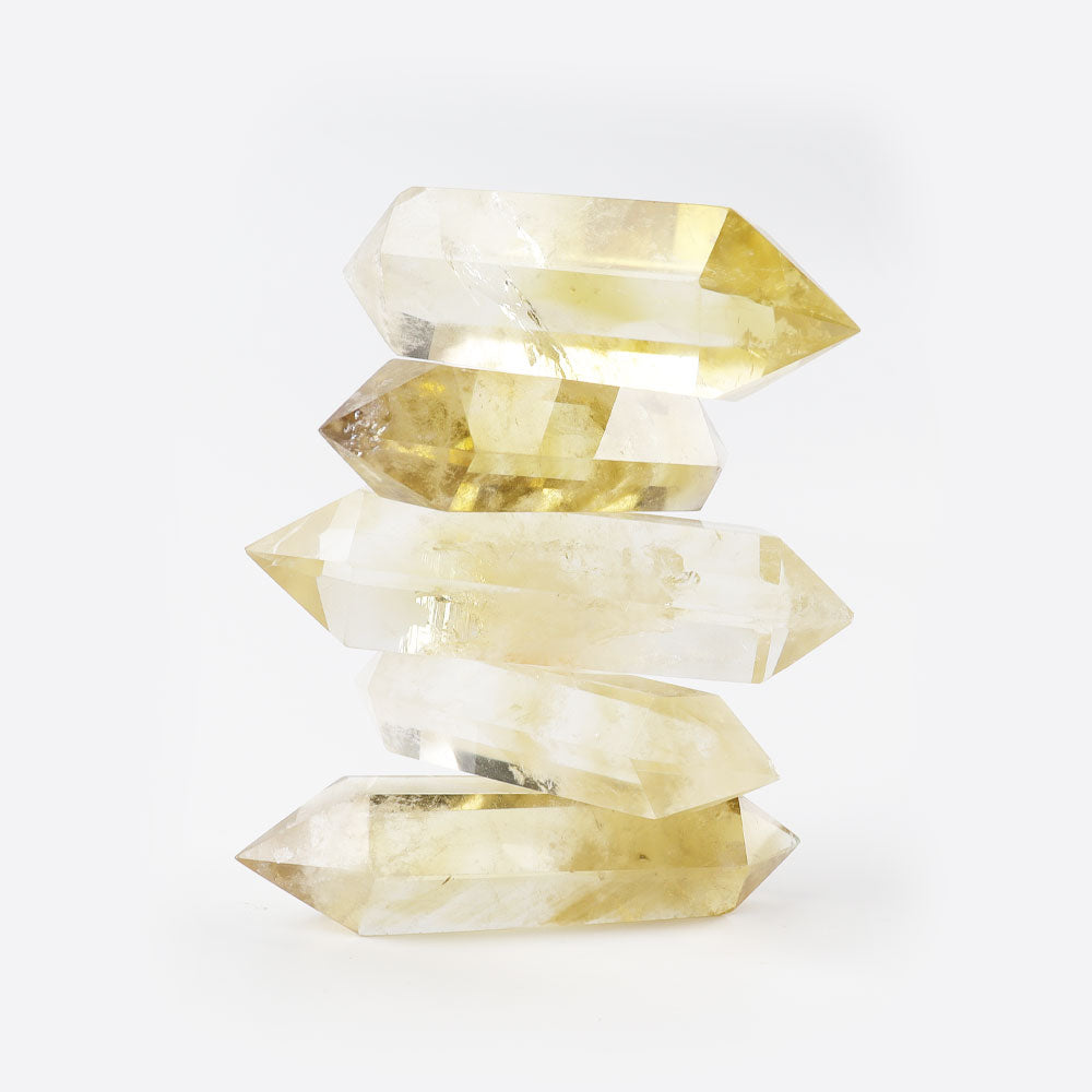 Set of 5 Citrine Crystal DT Points