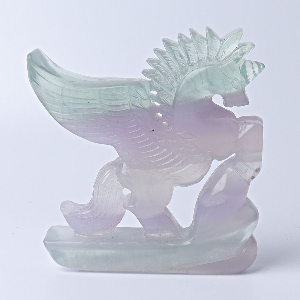 4.5" Fluorite Unicorn Crystal Carvings