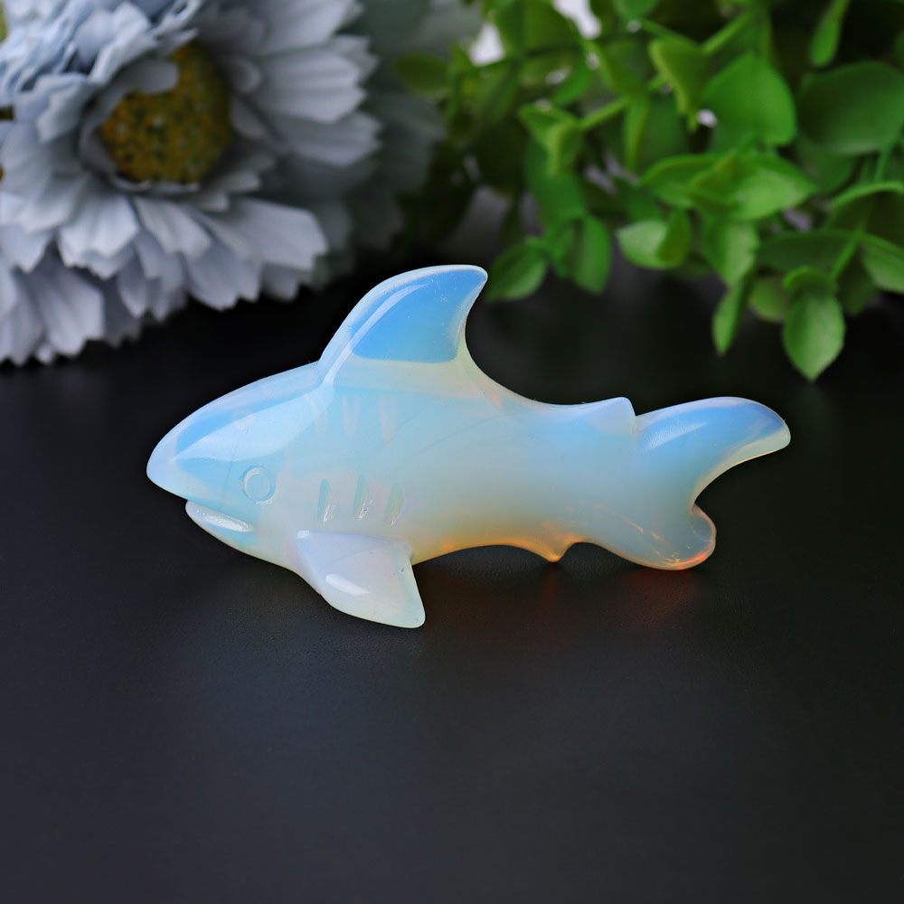 2.9" Opalite Shark Crystal Carvings