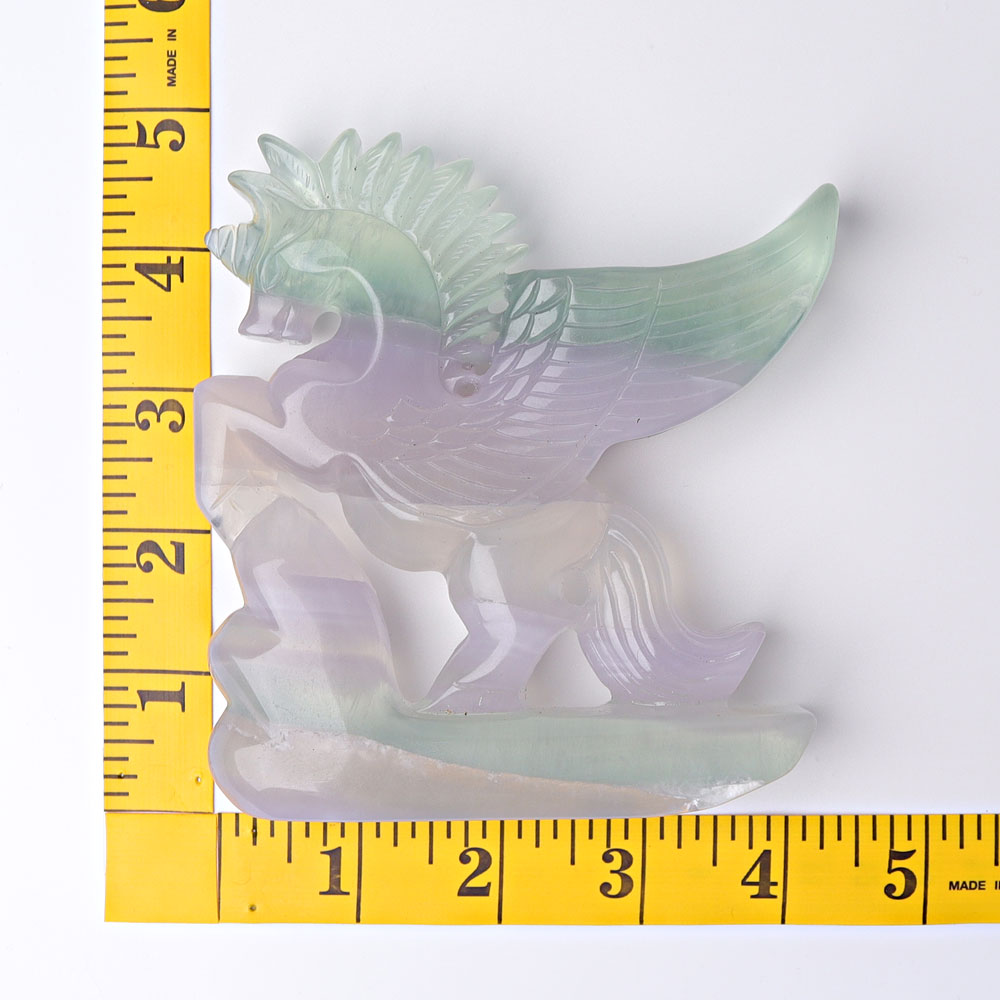 4.5" Fluorite Unicorn Crystal Carvings