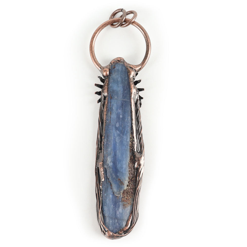 Natural Blue Kyanite Crystal Necklace Pendant For Woman Man