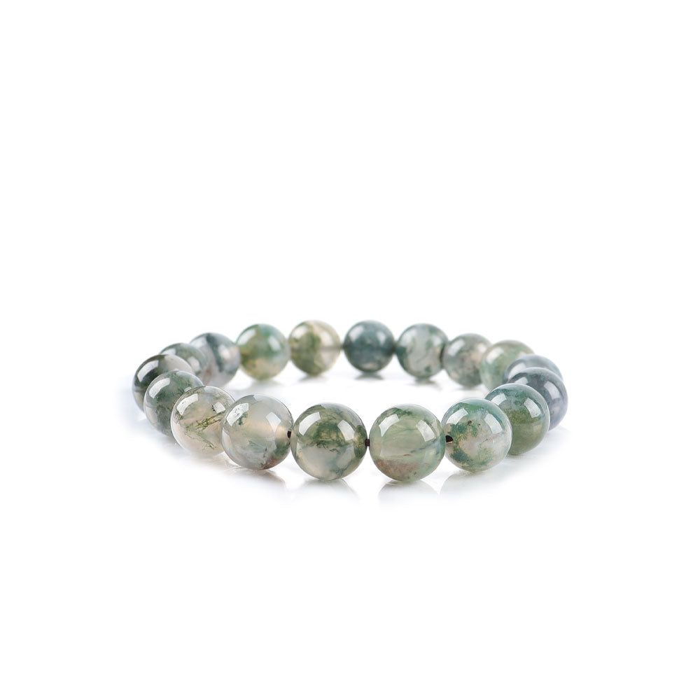 10mm Moss Agate Bracelet