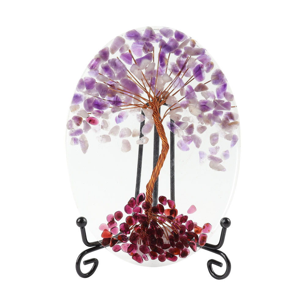 Resin Coaster Free Form with Crystal Tree