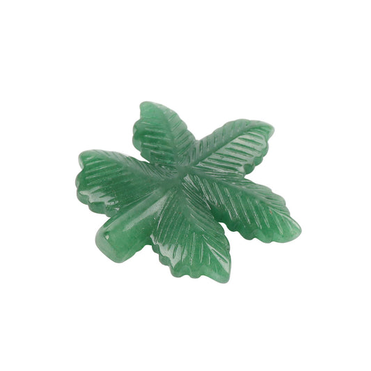 Green Aventurine Leaf Carvings