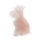 Rose Quartz Gravel Resin Dog Figurines Schnauzer