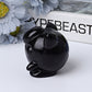 2" Black Obsidian Jiggly Puff Crystal Carvings