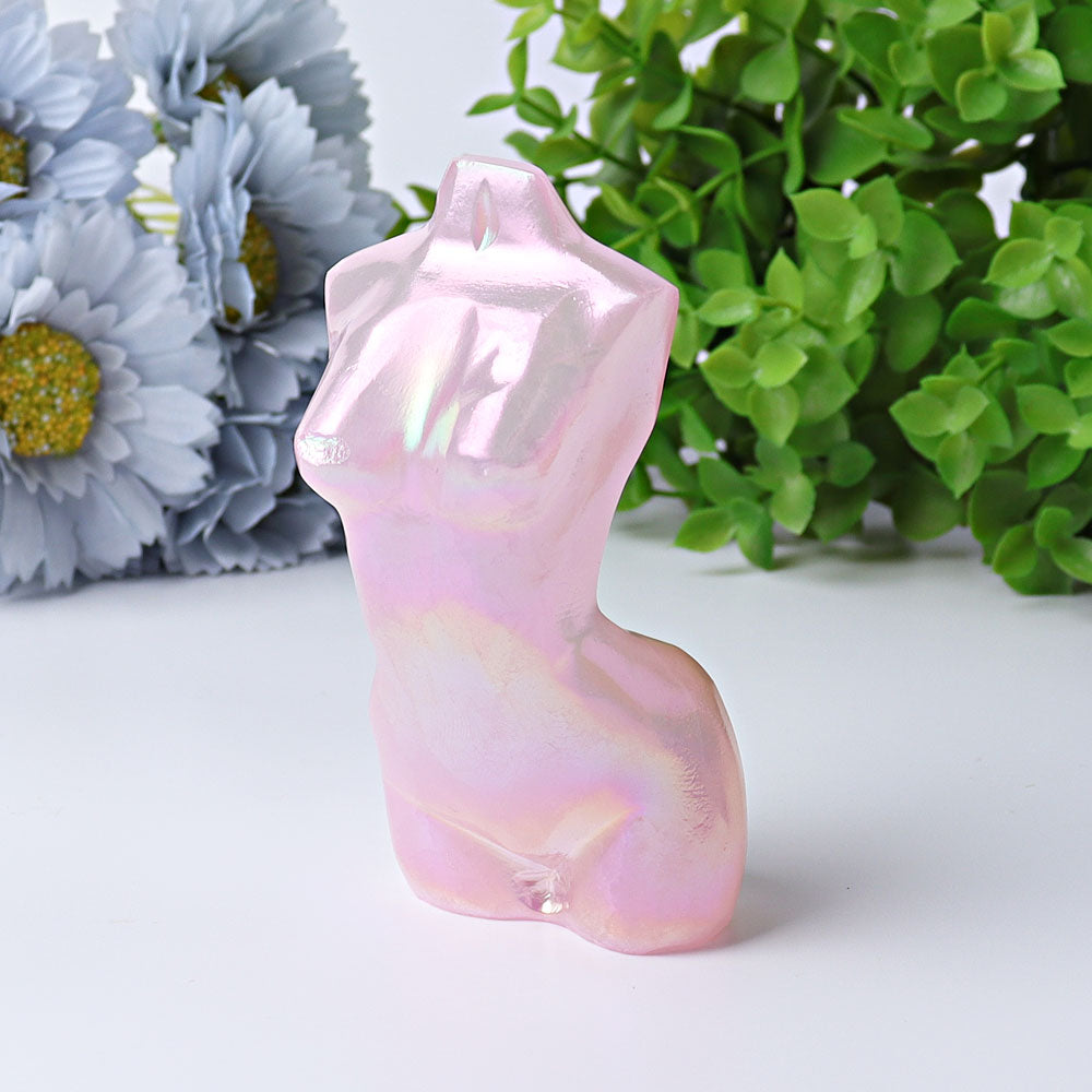 3.7" Aura Angel Woman Model Body Crystal Carvings