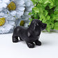 2.7" Black Obsidian Dog Crystal Carving