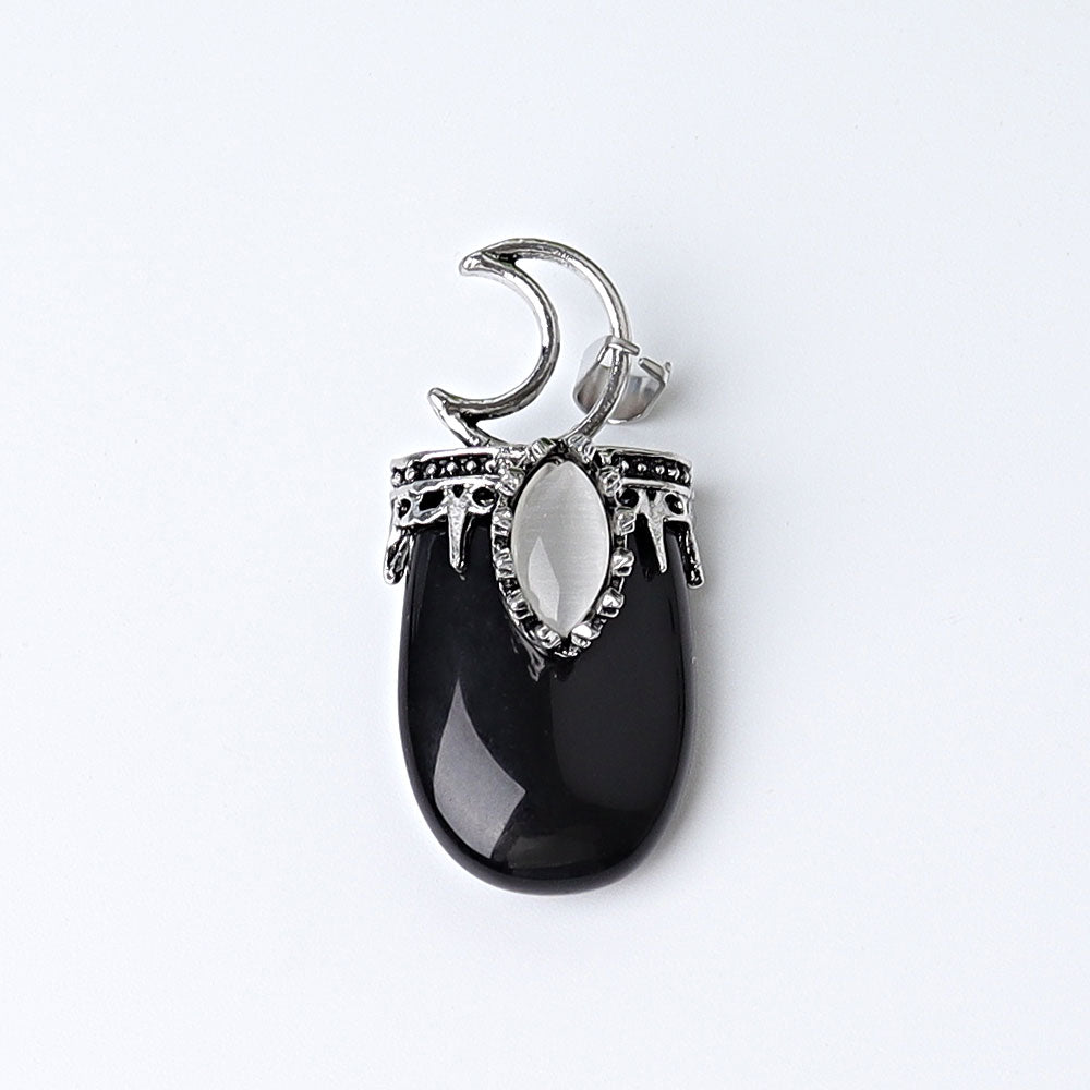 Crystal Pendant with Moon Decoration