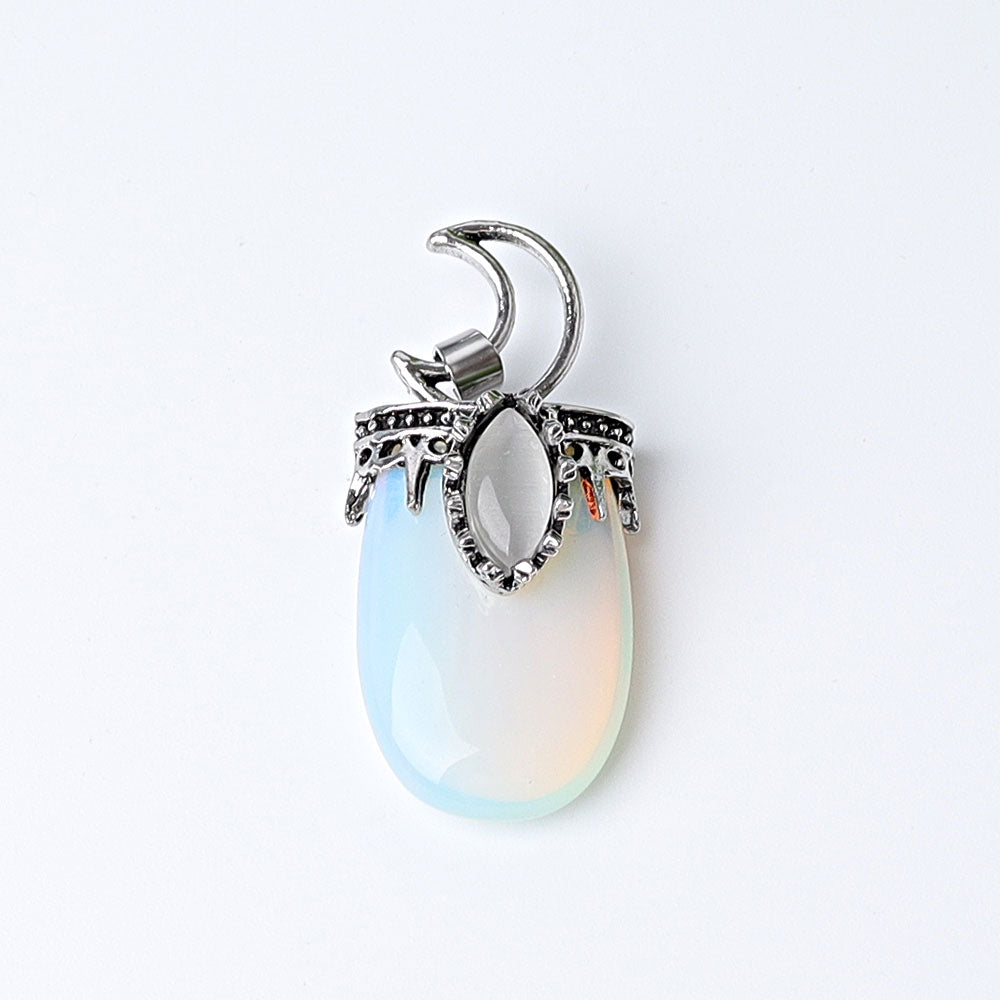 Crystal Pendant with Moon Decoration