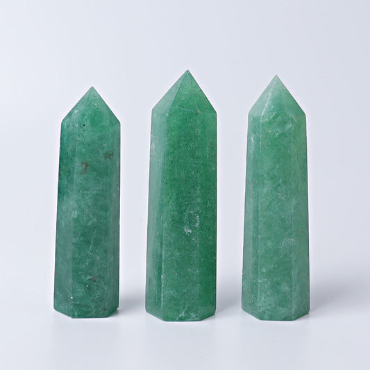 3"-3.5" Green Strawberry Crystal Point