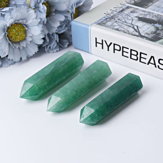 3"-3.5" Green Strawberry Crystal Point