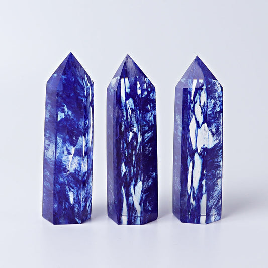 3.5"-4" Blue Smelting Crystal Points
