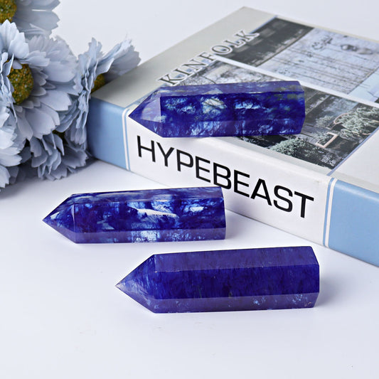 3.5"-4" Blue Smelting Crystal Points