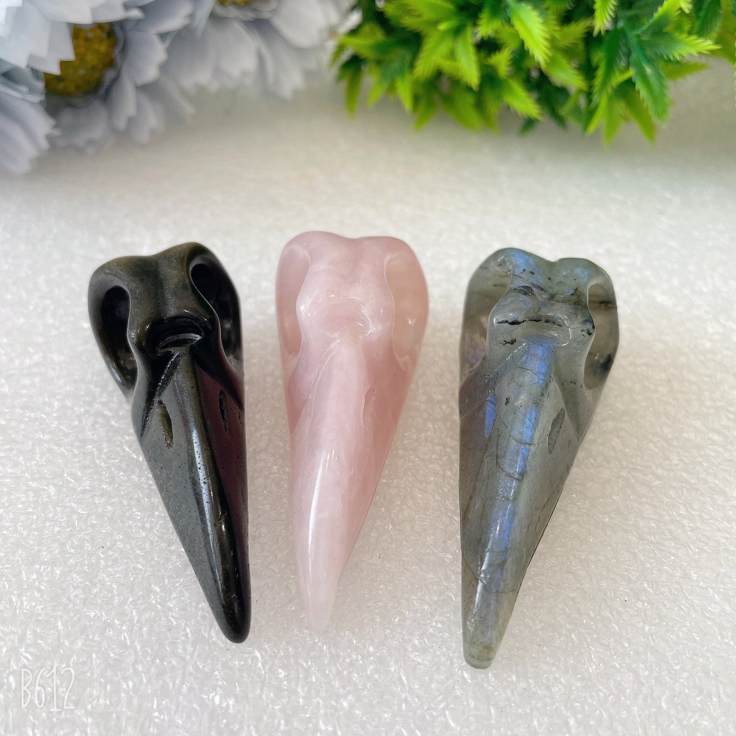 2.3"-2.5" Bird Skull Crystal Carvings