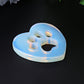 1.9" Opalite Heart with Cat Paw Crystal Carvings