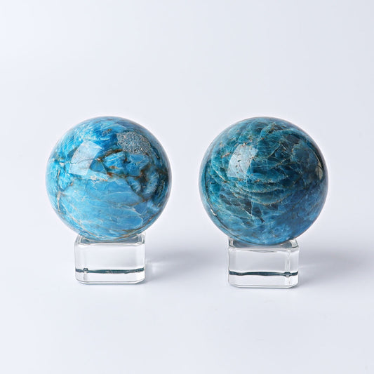 1.7" Blue Apatite Crystal Sphere