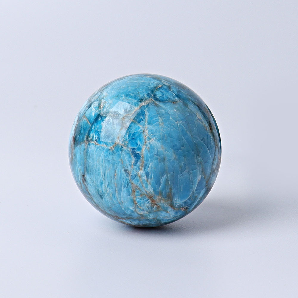 1.7" Blue Apatite Crystal Sphere