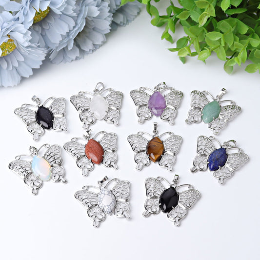 Butterfly Design Crystal Pendant