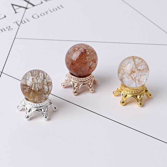 Set of 3 Mini Metal Crown Design Stand