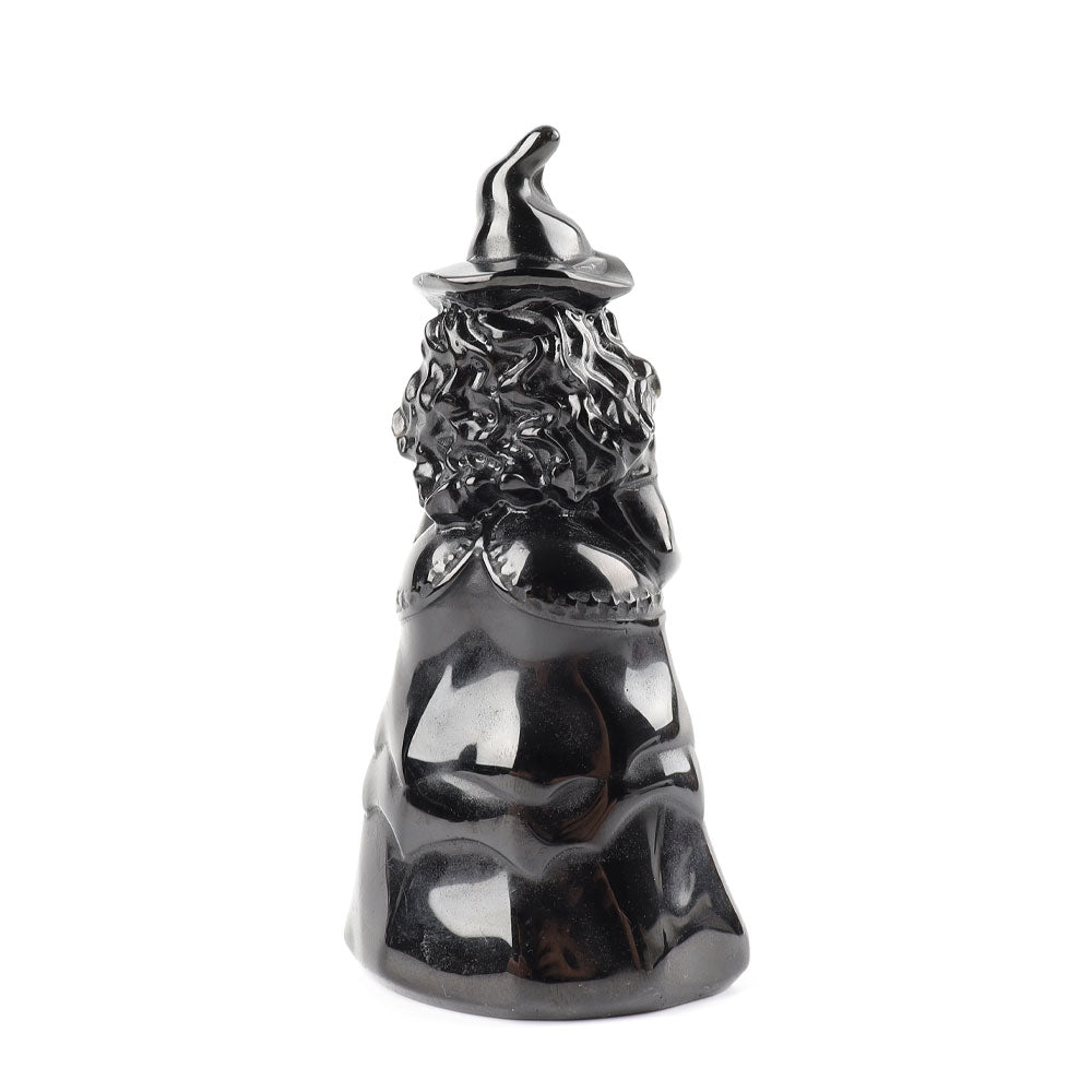 Black Obsidian Crystal Carving Witch Free Form for Halloween
