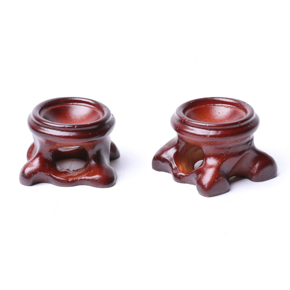 Set of 2 Branch Wood Display Stand Base