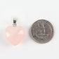 Rose Quartz Love Heart Shaped Gemstone Pendant