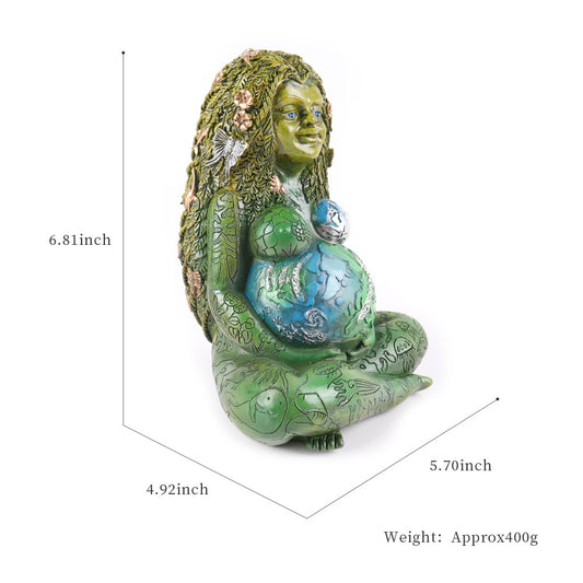 Resin Mother Earth Statue for Gift Home Garden Ornament Outdoor Decor