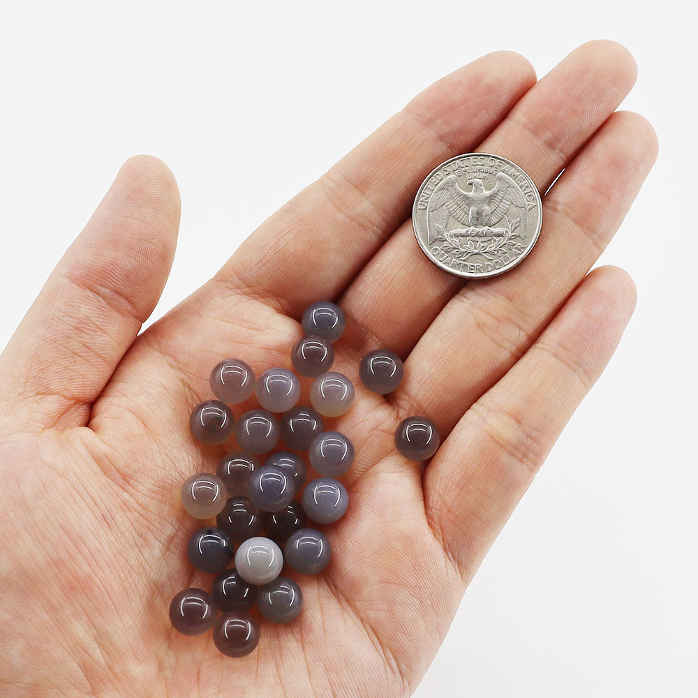 10mm No hole/Undrilled 30pcs Natural Crystal Beads Stone Gemstone Round Loose Energy Healing Beads
