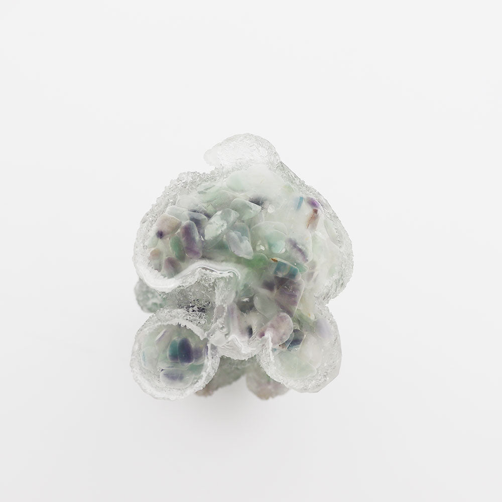 Resin Dog Figurines with Fluorite Gravel Toy Poodle
