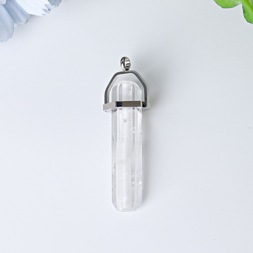 2.4" Hollow Hexagonal Prism Crystal Pendant