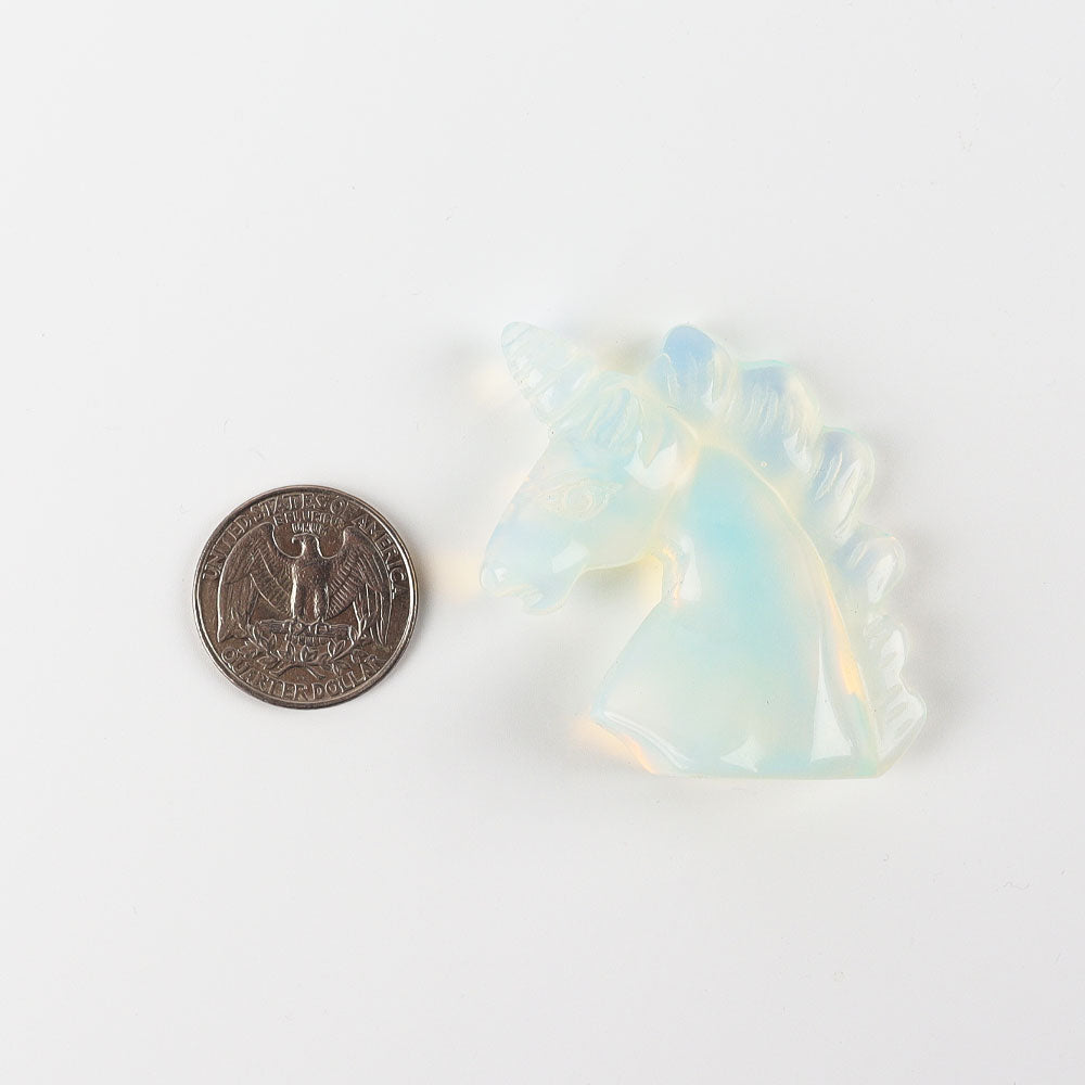 2" Opalite Crystal Carving Unicorn