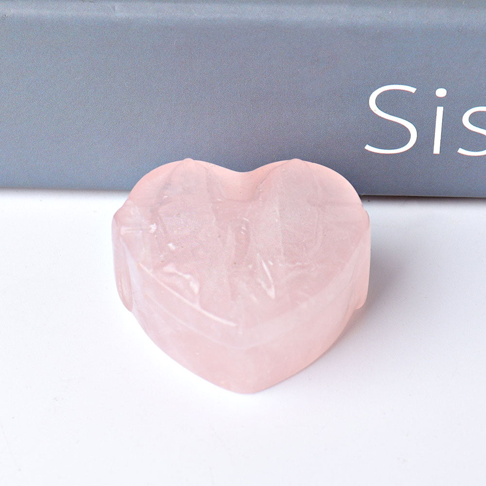 1.5" Heart Shape Gift-box Crystal Carving for Christmas
