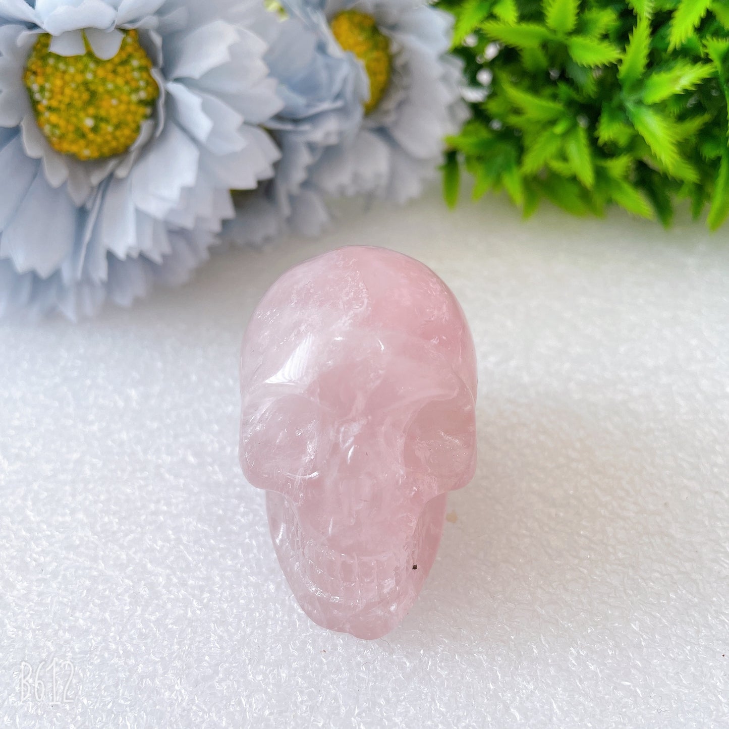 2" Rose Quartz Yooperlite Skull Crystal Carvings
