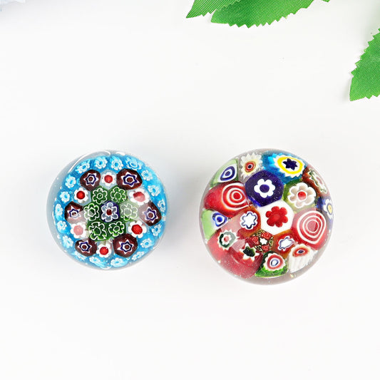 Coloured Glaze Ball  with Inner Flower Decorative Free Form