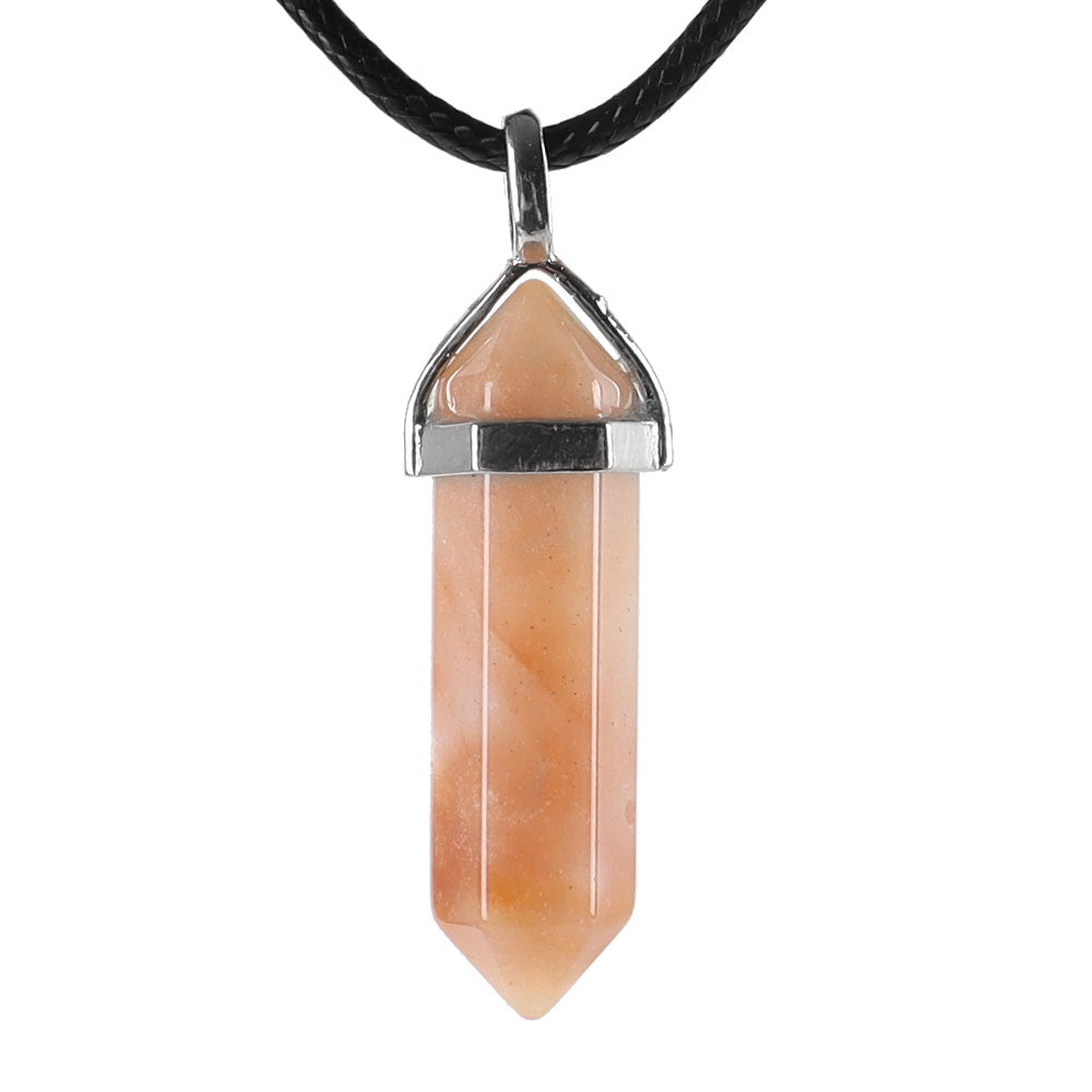 Natural Semi-Precious Gemstone Crystal Healing Hexagonal Chakra Pendant